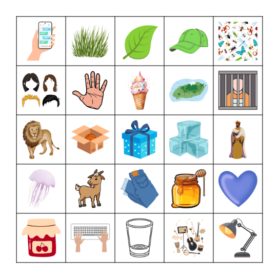 Letters G H I J K L Bingo Card