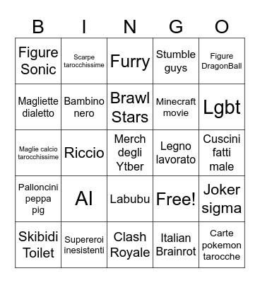 Bingo SS Medici Bingo Card