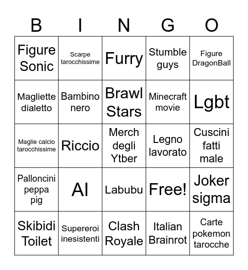 Bingo SS Medici Bingo Card