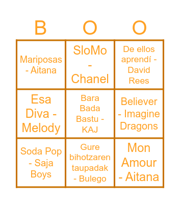 Halloween Bingo Card