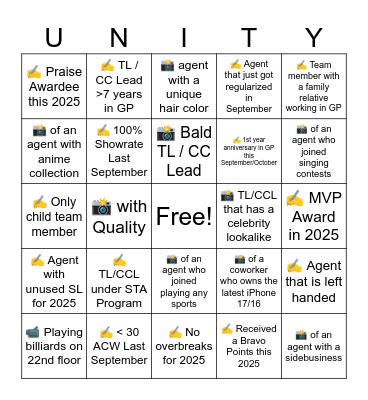 NAMB Human Bingo! Bingo Card
