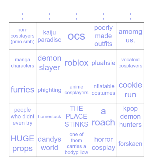 convention bingo Card