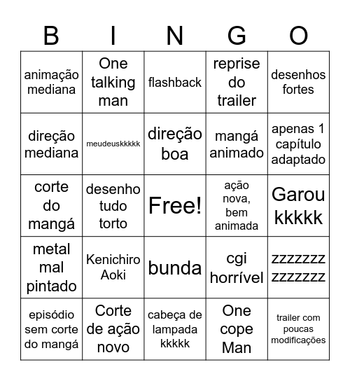 Saimama v.2 Bingo Card