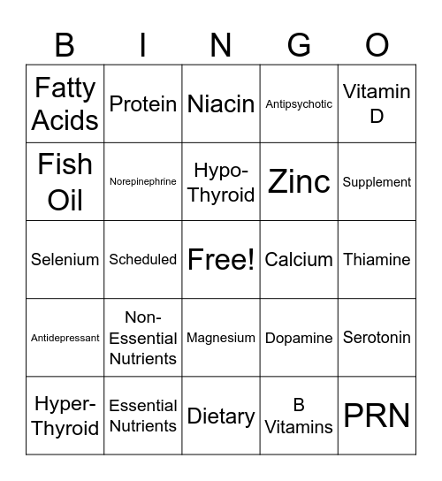 Food IS Medicine! Bingo Card