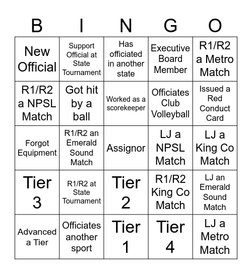 Find the Official Bingo Card