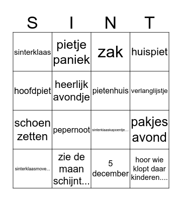 pepernotenbingo Card