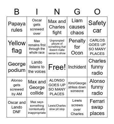 TEXAS Bingo Card