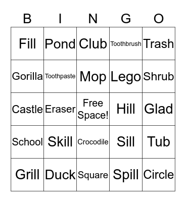 Eva's BINGO! Bingo Card