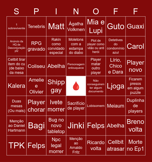 HEXATOMBE Bingo Card