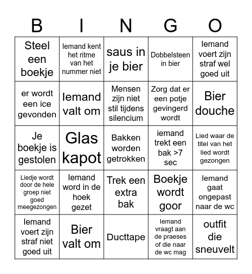 Cantus Bingo Card