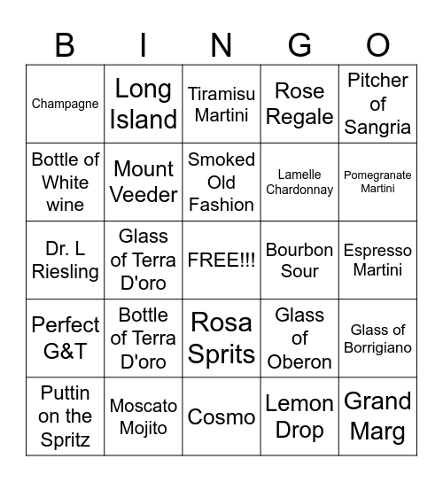SERVER BINGO Card