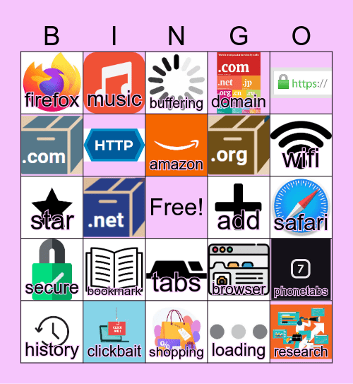 Internet & Search Cyber Squad Bingo! Bingo Card
