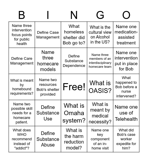 JSC Bingo Card