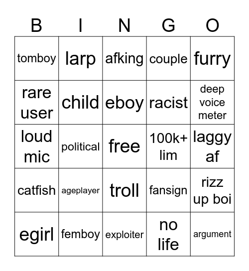 dhrp Bingo Card