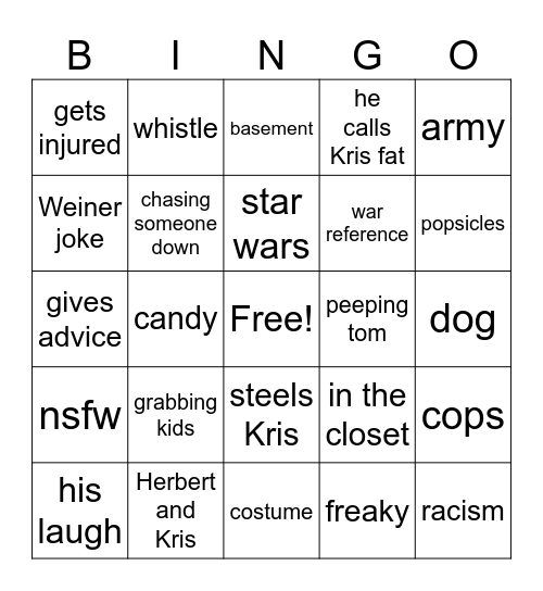 herbert bingo Card