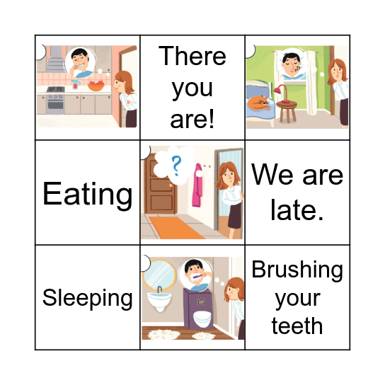 "Hurry Up" Story Bingo Card