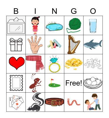 Final Consonant Blends Bingo Card