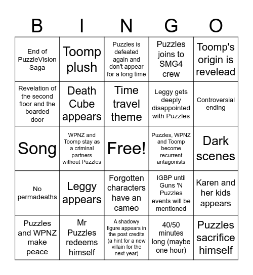 WOTFI 2025 BINGO Card
