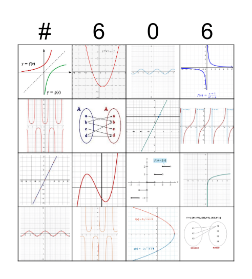 LOTERÍA MATEMÁTICA Bingo Card