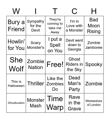 Halloween game 1 Bingo Card