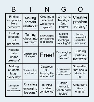 Super Power Bingo Card