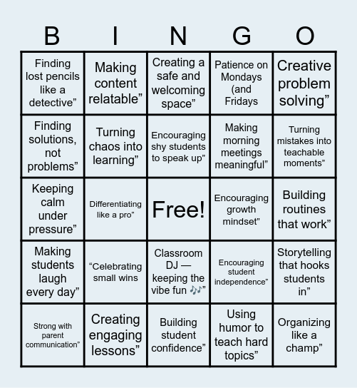 Super Power Bingo Card