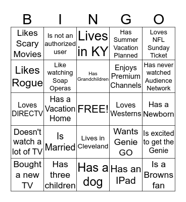 WINS Bingo Card