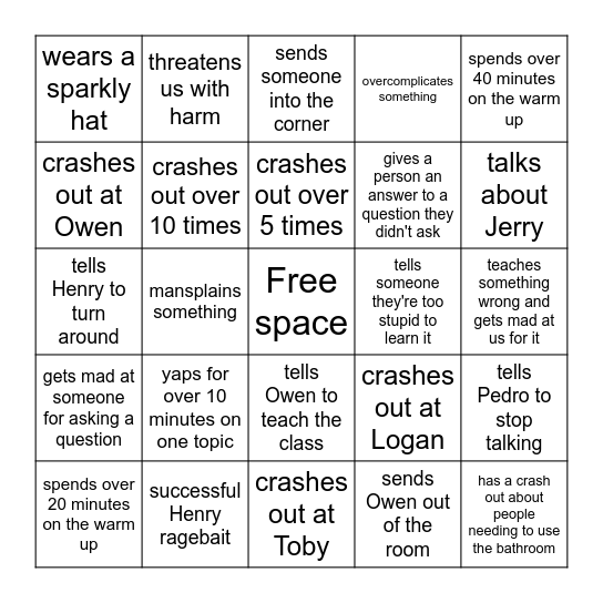 bingo Card