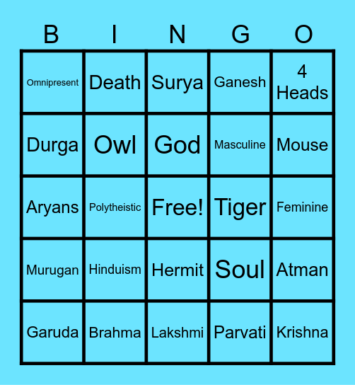 Eassah Jedi P. Quizon Bingo Card Bingo Card