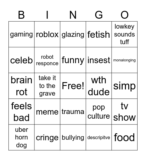 the hub Bingo Card
