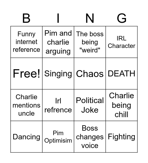 SMILING FRIENDS SMOKING BINGO Card