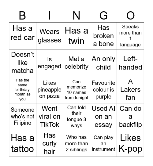 PVM Bingo Card