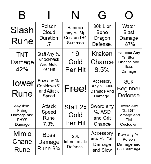 Harvest Bingo! Bingo Card