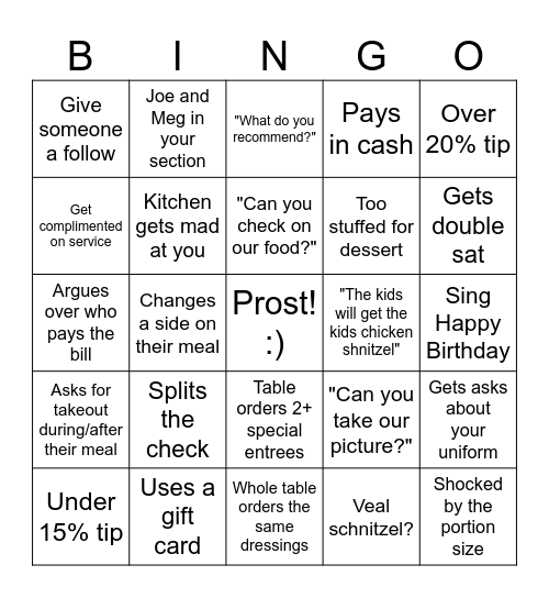 Ein, Zwei, Drei Bingo: Server Edition Bingo Card