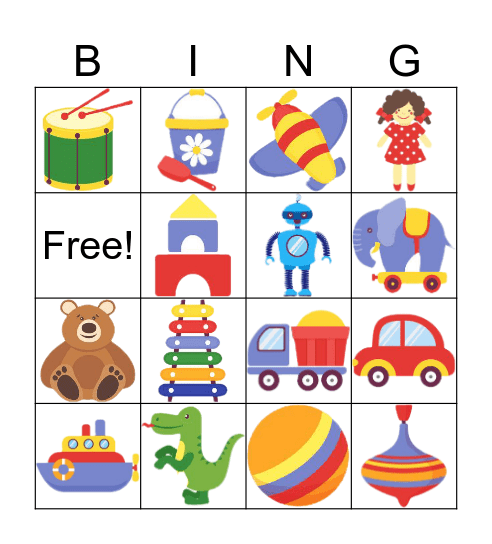 Toys Bingo Card