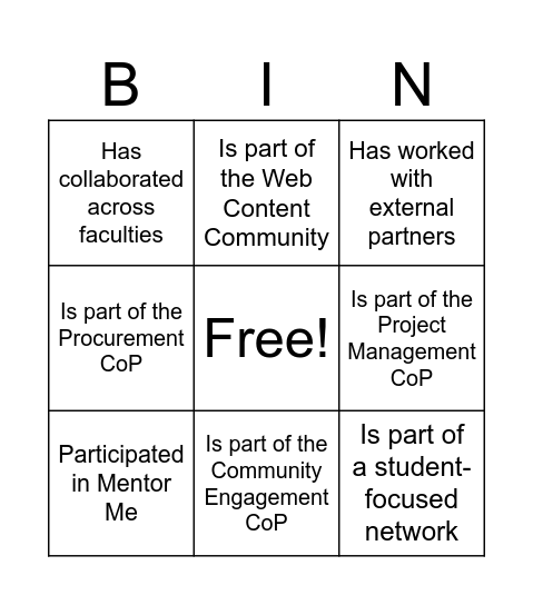 UQPN Bingo Card
