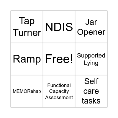 OT in Action! Bingo Card