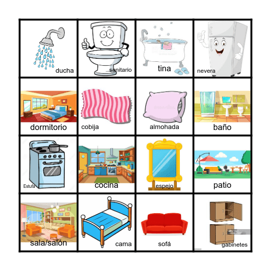 LA CASA A2 Bingo Card