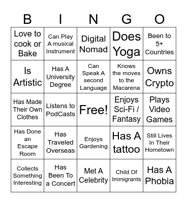 Coworker Bingo Lauren Bingo Card