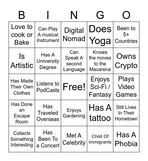 Coworker Bingo Lauren Bingo Card
