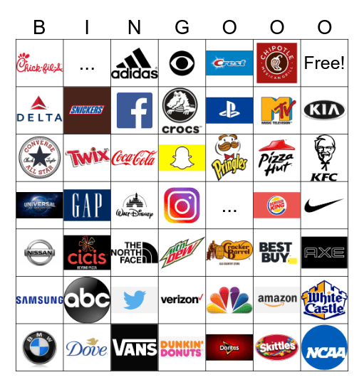 LOGO BINGO! Bingo Card
