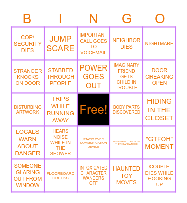 SPOOKY BINGO Card