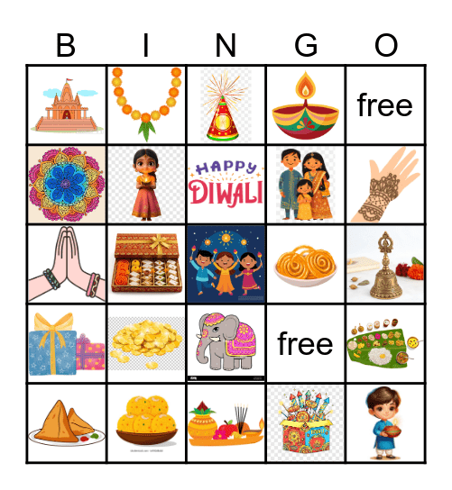 Happy Diwali Bingo Card
