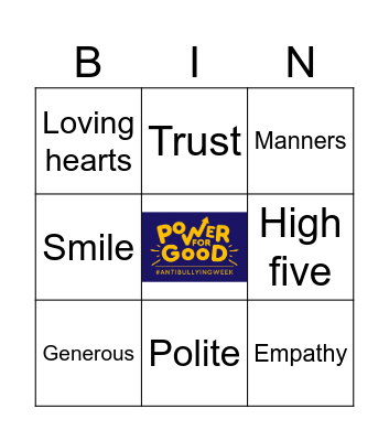 Kindness Bingo Card