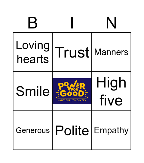 Kindness Bingo Card