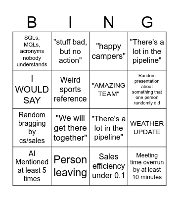 TOWN HALL MEETING Bingo Card