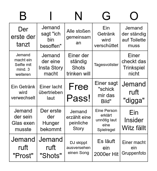 CHI'S PARTY BINGO Card