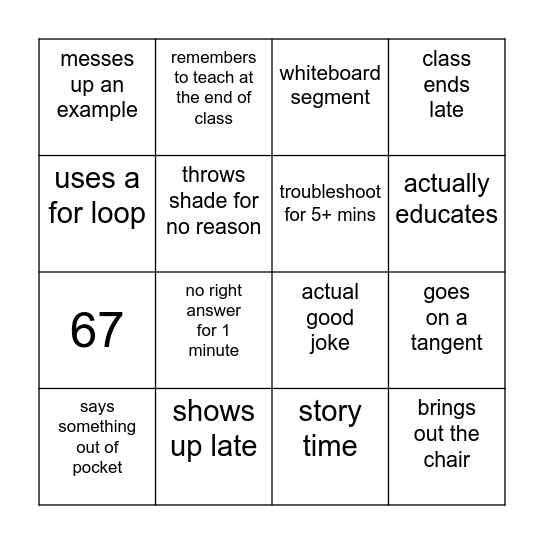 Watson Bingo Card