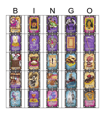 Halloween Loteria Bingo Card