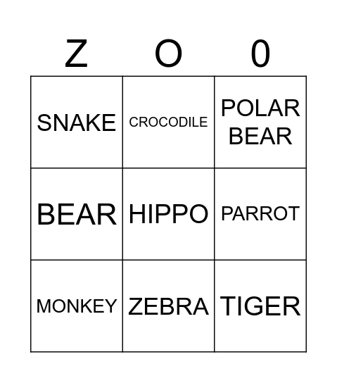 ______________________ Bingo Card